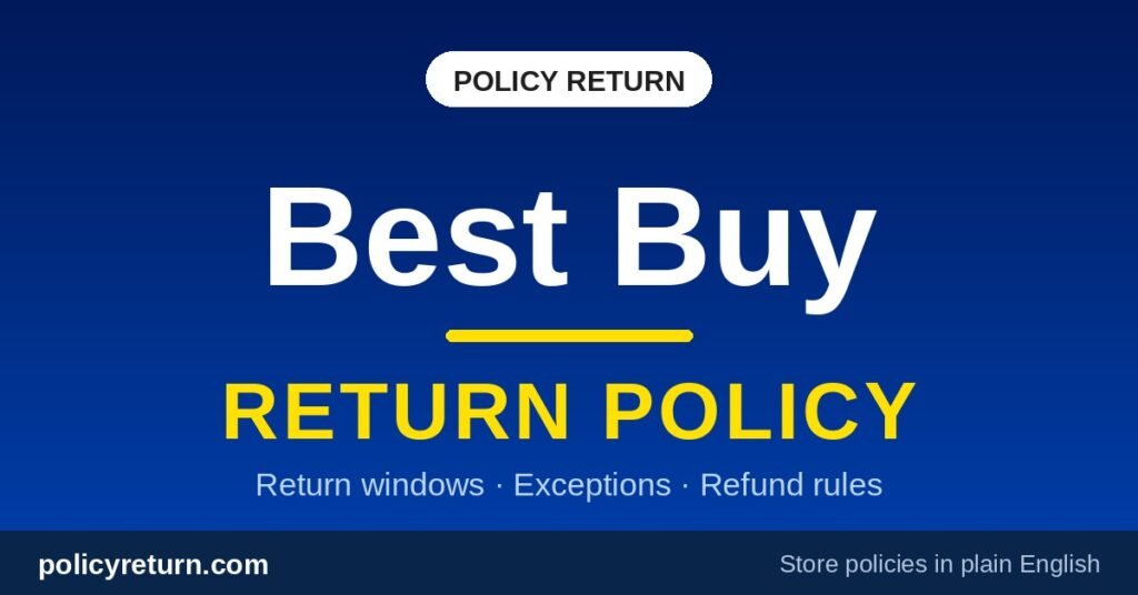 Best Buy Return Policy