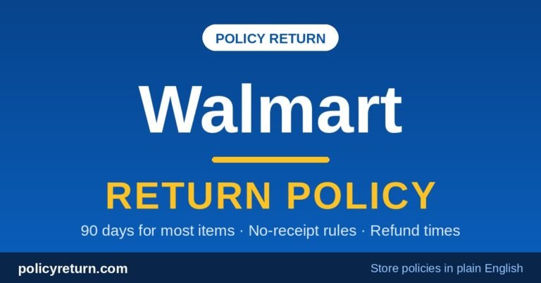 Walmart Return Policy